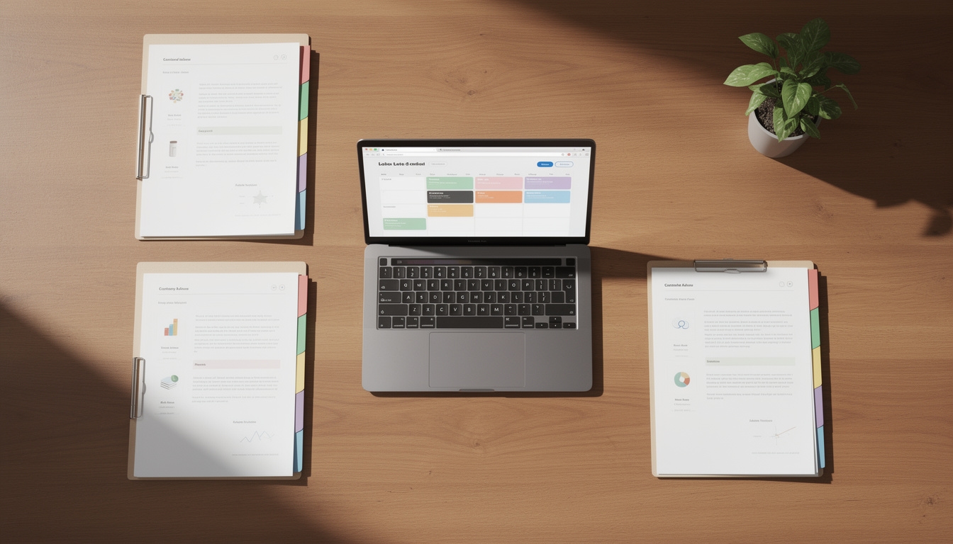 Estructura de contenido web después de la auditoría: organizado y optimizado